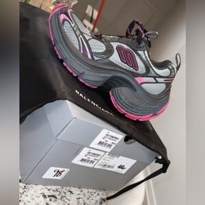 Balenciaga Pink and Gray Athletic Shoes